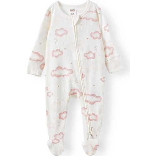 Organic Pointelle Zip All In One Romper, 0-3M