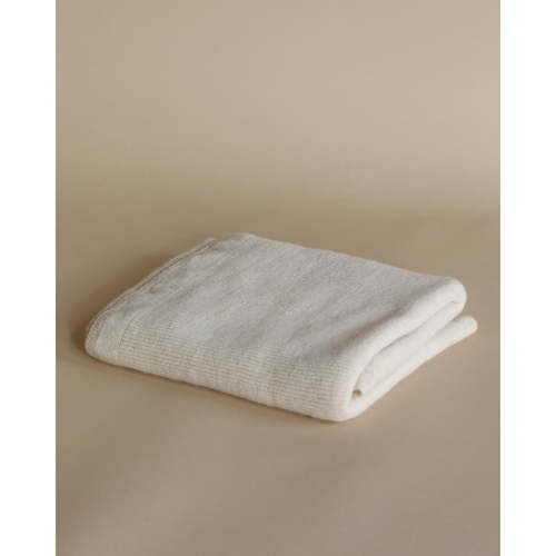 Handmade Merino Wool Felix Blanket - Cream