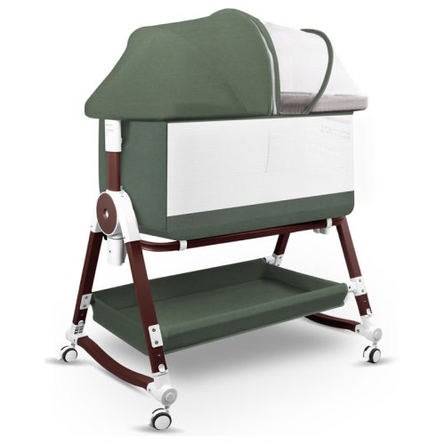 Latitude Run® 4 In 1 Baby Bassinet & Bedside Sleeper,Height-Adjustable Baby Crib With Wheels And Mosquito Net, Easy To Fold Bedside Bassinet For Baby | Wayfair