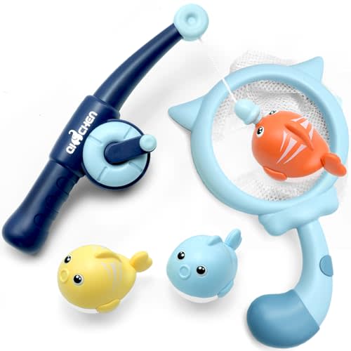 Hunfur Magnetic Fishing Toy for Toddlers 1-3, Non Toxic Baby Bath Toy for Bathtub Fun, Birthday Gifts for 1 2 3 Year Old Boy Girl