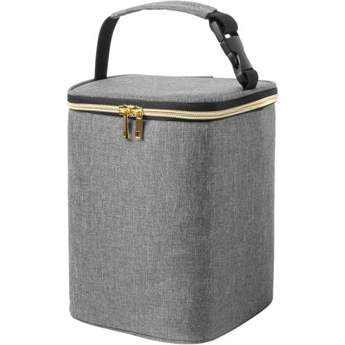Teamoy Breastmilk Cooler Bag, Baby Bottles Bag for up to 4 Large 9 Ounce Bottles, Perfect for Working Mom Mother, (Bag ONLY), Gray