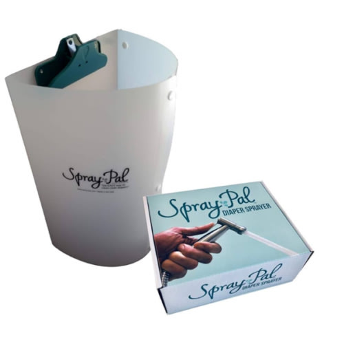 Premium Cloth Diaper Cleaning Kit – Patented Splatter Shield Made in USA + High Pressure Sprayer. Best Starter Bundle for Mess-Free Diaper Spray Cleanup.
