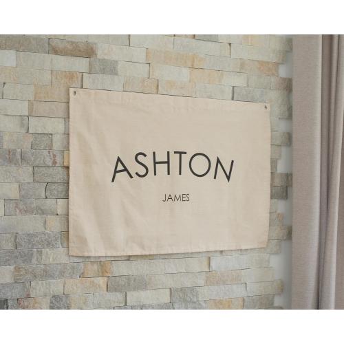 Personalized Baby Name, Boys and Girls Canvas Flag, Nursery Name Sign, Custom Name Banner, Nursery Wall Decor, Kids Room Decor, Baby Gift