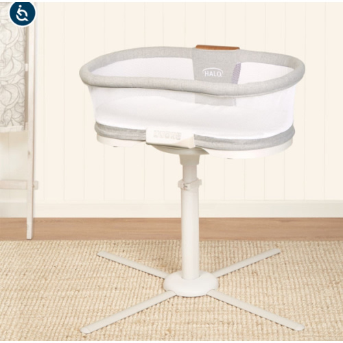 HALO | BassiNest Luxe Vibrating Bassinet, Bedside Sleeper - white
