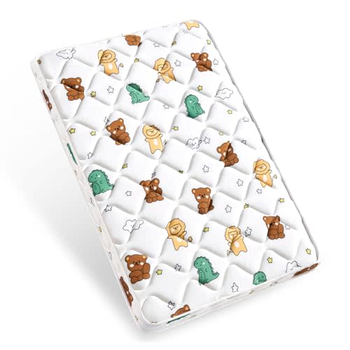 Lillibearas Pack and Play Mattress Pad for (38"x26"x1.5") Portable Playpen,Premium Foam Pack N Play Mattress Topper -Playard Mattress for Pack and Play-Comfortable and Breathable(Funny Bear )