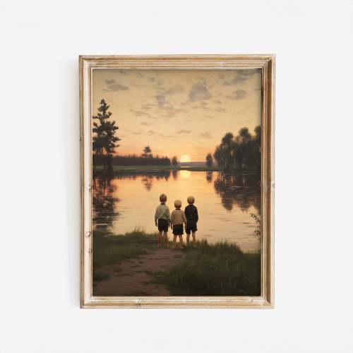 Three Brothers At Sunset Art Print