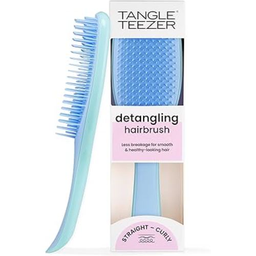 Tangle Teezer Ultimate Detangler Brush for Wet & Dry Hair, Eliminates Knots & Reduces Breakage for All Hair Types, Denim Blues