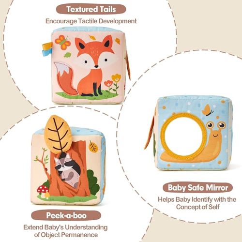 hahaland Baby Tissue Box Toy - Baby Toys 6-12 Months - Montessori Toys for 6 Month Old Must Haves - Baby Boy Girl Shower Gifts for Babies 6 9 12 18 Months Old
