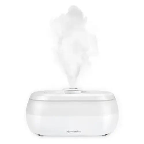 Homedics - Top-Fill Ultrasonic Humidifier with Night Light and Aromatherapy - White