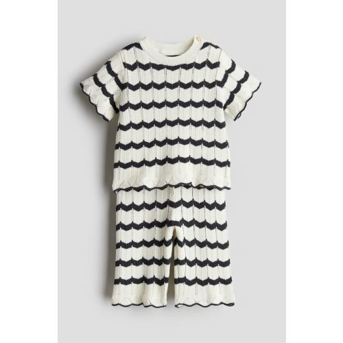 2-piece Pointelle-knit Set