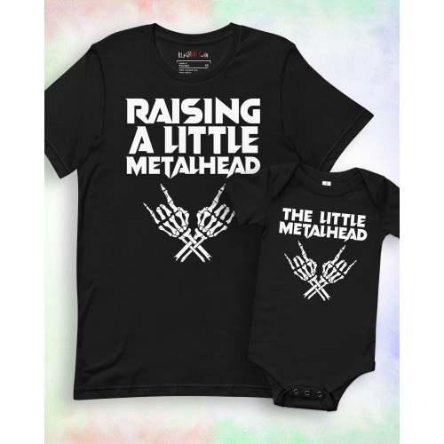 Raising A Little Metalhead T-Shirt/Baby Combo