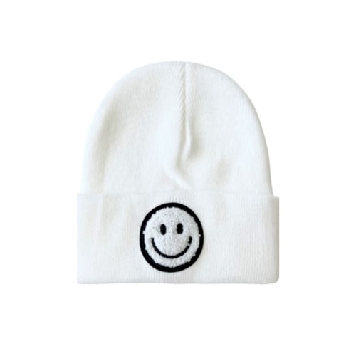 LPK Smiley Beanie - White