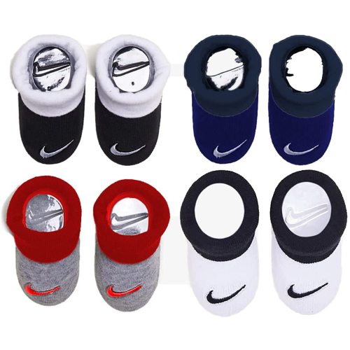 Nike Infant Booties 4 Pack (0-6 Months, Black(NN0735-U10)/G_W)