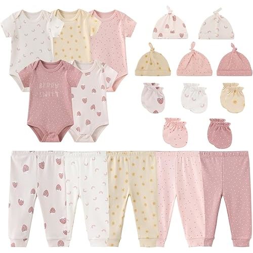 Baby Girl Bodysuits Sets 20 pack Cotton Casual New born Clothes Comfort Infant Outfit Baby Essentials