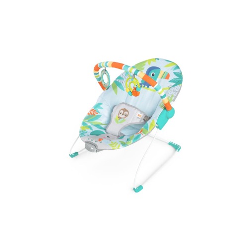 Rainforest Vibes Vibrating Bouncer with Toy Bar