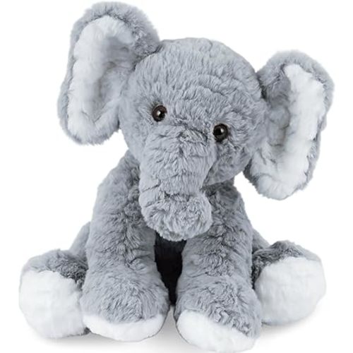 Elephant Stuffed Animals Soft Plush Toy for Girls Boys,12" Grey Soft Huggable Gifts for Birthday Christmas Easter Stuffed Animals for Kids