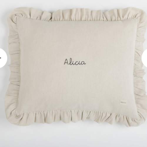 Ruffle Linen Cushion - Minicoton