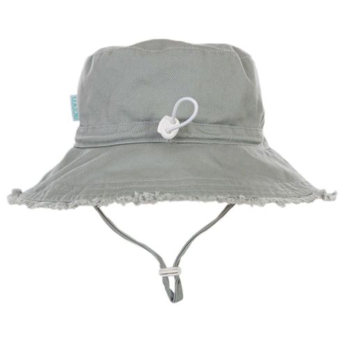 Acorn Bucket Hat Wide Brim Frayed Khaki