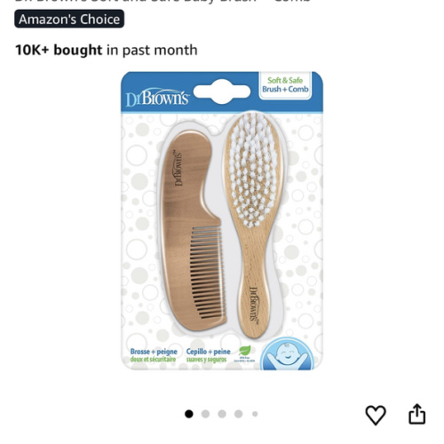 Dr. Brown's Soft and Safe Baby Brush + Comb