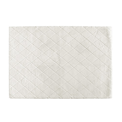 Better Homes & Gardens Diamond Fur Rug For Adults, White, 5'x7'