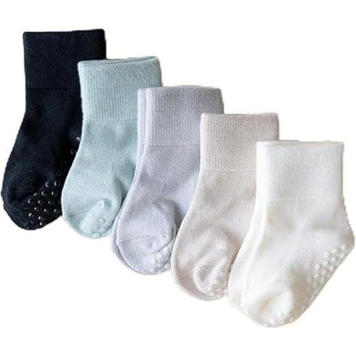 KYTE BABY Quarter Socks Combo 5-Pack w/Grips