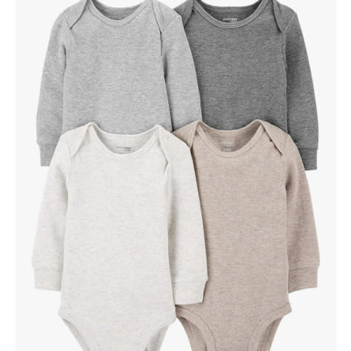 Simple Joys by Carter's Unisex-Baby 4-Pack Long-Sleeve Thermal BodysuitBodysuit