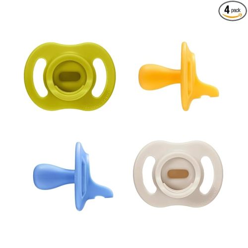 Tommee Tippee Ultra-Light StayPut Pacifier, One-Piece Silicone Design, 6-18m, 4 Pack