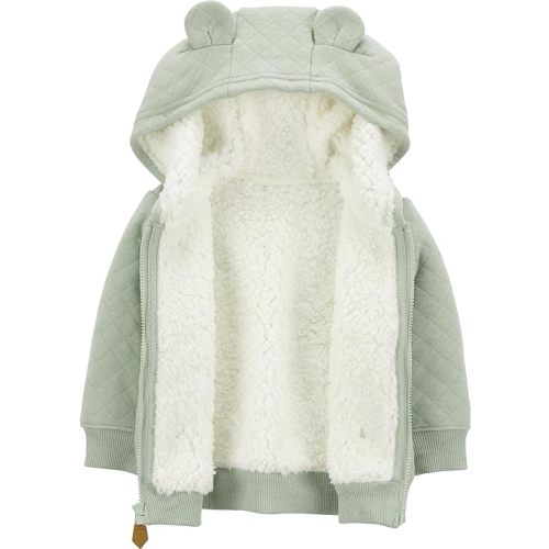 Simple Joys by Carter's Baby Hooded Sweater Jacket with Sherpa Lining