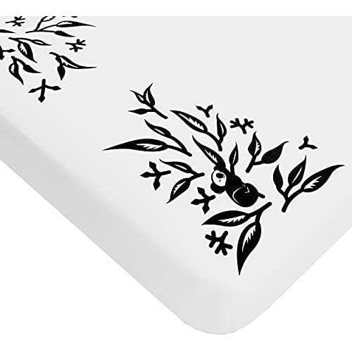 Nanit Smart Sheets - Works with All Nanit Cameras to Measure Your Baby's Growth, 100% Cotton Fitted Sheets, White, One Size