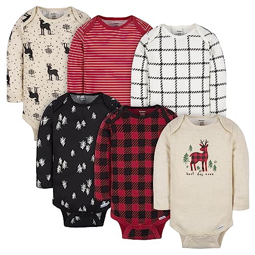 Gerber Unisex Baby 6 Pack Long-sleeve Onesies Bodysuit