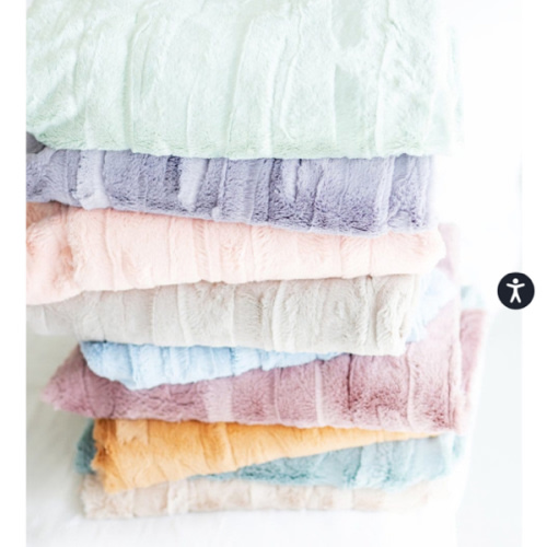 Sorbet Apricot Vanilla Plush Blanket | Minky Couture