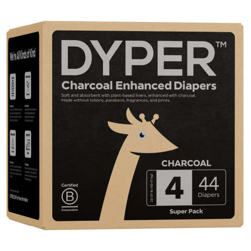 Charcoal Enhanced Diapers – Rash Relief with Ultra-Absorbent, FSC-Certified™ Core