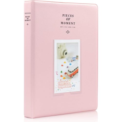 Ablus 128 Pockets Mini Photo Album - Fits for Fujifilm Instax Mini 11 Mini 9 Mini 8 Mini 90 Mini 25, Polaroid Snap PIC-300, Kodak Mini 3-Inch Film(Pink)
