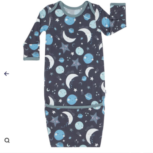 Blue To the Moon & Back Infant Gown - Little Sleepies
