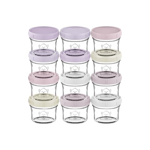 12-Pack Prep Jars Baby Food Storage Glass Containers