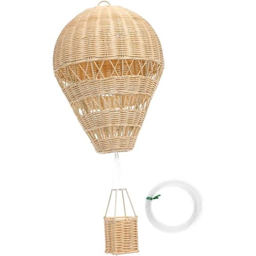 IMIKEYA Rattan Hot Air Balloon Large Basket Wicker Props - Decorative Natural Wall-Mounted Air Balloon