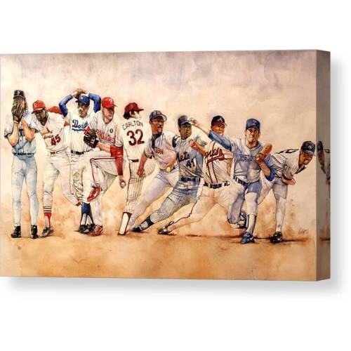 PItching Windup Canvas Print