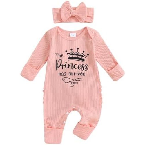 Baby Girl Clothes Newborn Little Sister/Hello World Outfit Long Sleeve Romper Jumpsuit Preemie Baby Girl Clothes