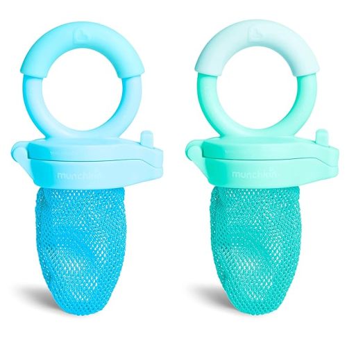 Munchkin Fresh Food Feeder, 2 Count (Pack of 1), Blue/Mint - Blue/Green