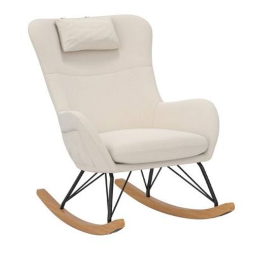 Baby Relax Dartford Rocker Accent Chair with Storage Pockets - Beige