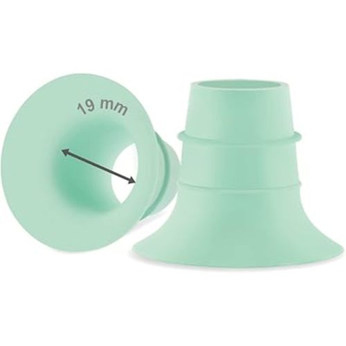 Maymom 18 mm Flange Insert Green Compatible with Elvie Single/Double Electric, Elvie Stride Cup (24mm), Compatible with Medela PersonalFit Flex Shield, Not Original Elvie Replacement Parts