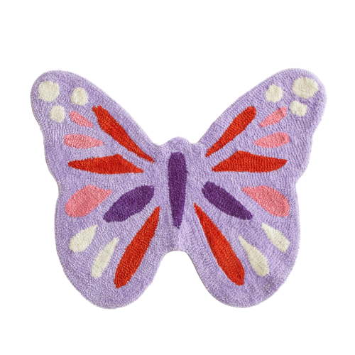 Mainstays 30" x 24" Butterfly Shaped Rug For Adults, Multi-Color