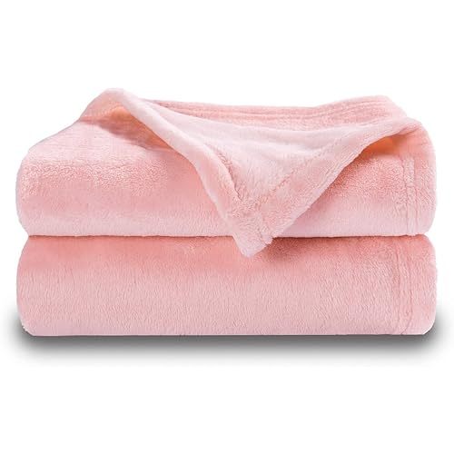 NANPIPER Baby Blankets, Super Soft Fleece Fuzzy Blanket for Toddler, Luxury Cozy Lightweight Microfiber Plush Blanket-Throw Size 30"x40",Pink