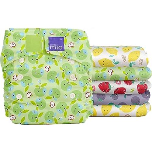 Bambino Mio, Miosolo Classic Cloth Diapers Set, OneSize, Cute Fruit