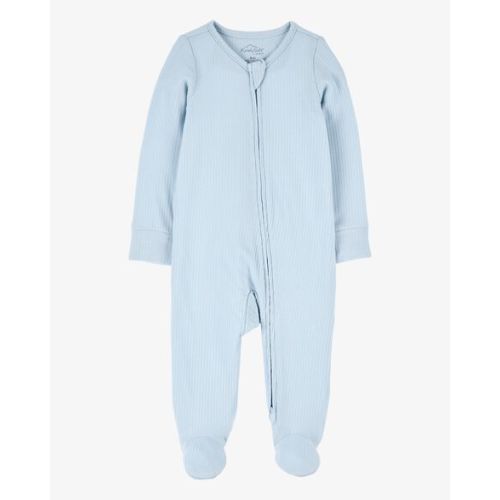 Baby Boy Solid 2-Way Zip PurelySoft Sleep & Play Pajamas - Blue - Carter's | Carter's