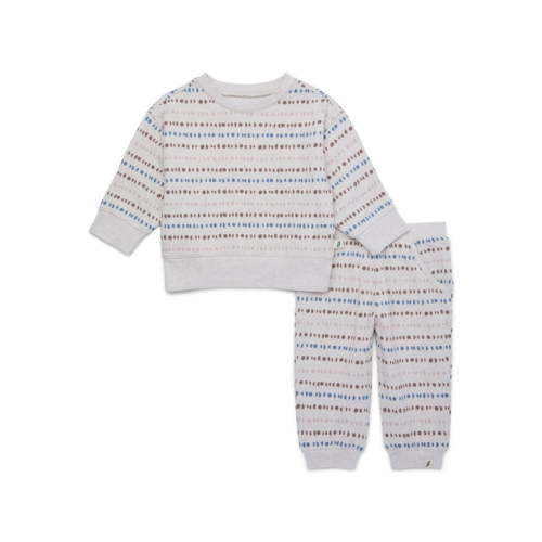 easy-peasy Baby French Terry Sweatshirt and Jogger Outfit Set, 2-Piece, Sizes 0-24 Months