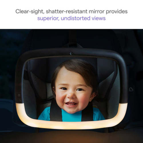 Night Light Baby In Sight Pivoting Car Mirror - Infant and Baby Products | Munchkin