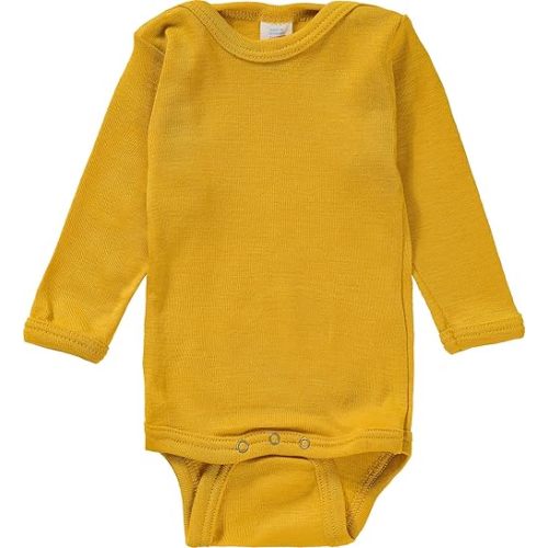 Engel Bodysuit Merino Wool Silk Baby Kids Body top Shirt Organic 70 9030 (3-6 Months, Saffron)