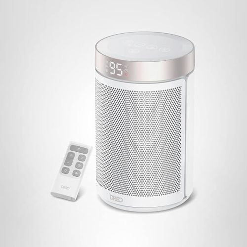 Dreo Space Heater, Portable Electric Heaters for Indoor Use with Thermostat and Remote, 2024 Upgraded, Digital Display, 12H Timer, 5 Mode, 1500W PTC Ceramic Fast Safety Heat for Office Bedroom Home