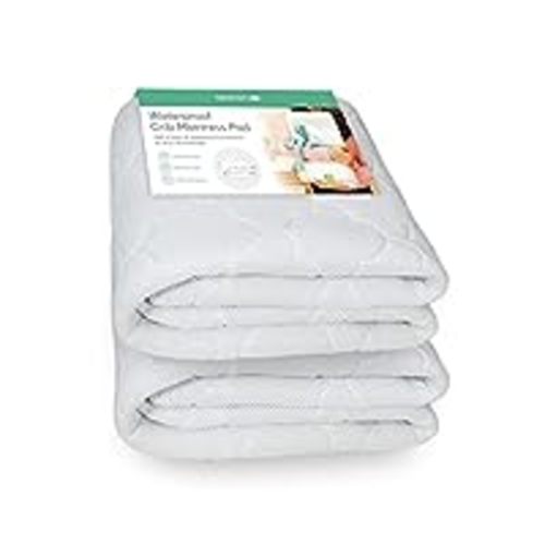 Newton Baby Waterproof Crib Mattress Pad | 100% Breathable Quilted Layer for Comfort & Universal Fitted Skirt for Secure Fit | Machine Washable | Crib Mattress Protector Pad Waterproof, 2 Packs